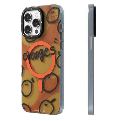 iPhone 15 Pro Max Kılıf M-safe Şarj Özellikli Bee Brown Tasarımlı Youngkit Funny Serisi Kapak