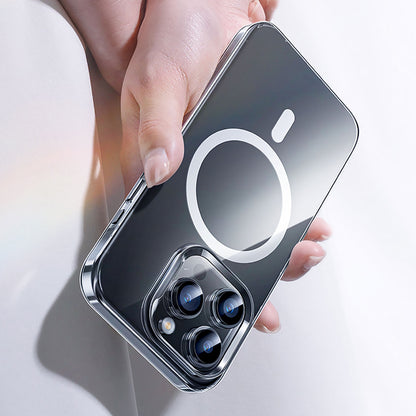 iPhone 15 Pro Max Kılıf M-safe Şarj Özellikli Benks Crystal Serisi Şeffaf Kapak