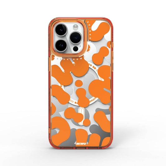 iPhone 15 Pro Max Kılıf M-safe Şarj Özellikli Boya Desenli Wiwu Fluorescent G Serisi Kapak