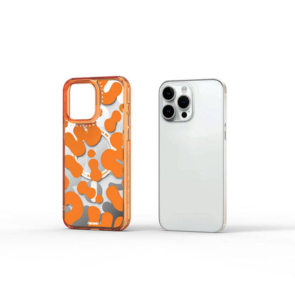 iPhone 15 Pro Max Kılıf M-safe Şarj Özellikli Boya Desenli Wiwu Fluorescent G Serisi Kapak
