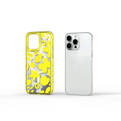 iPhone 15 Pro Max Kılıf M-safe Şarj Özellikli Boya Desenli Wiwu Fluorescent G Serisi Kapak