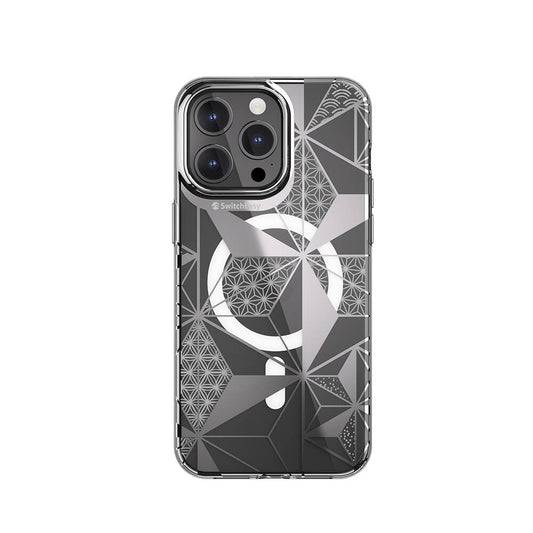iPhone 15 Pro Max Kılıf M-safe Şarj Özellikli Çift IMD Baskılı Lisanslı Switcheasy Artist-M Asanoha Kapak