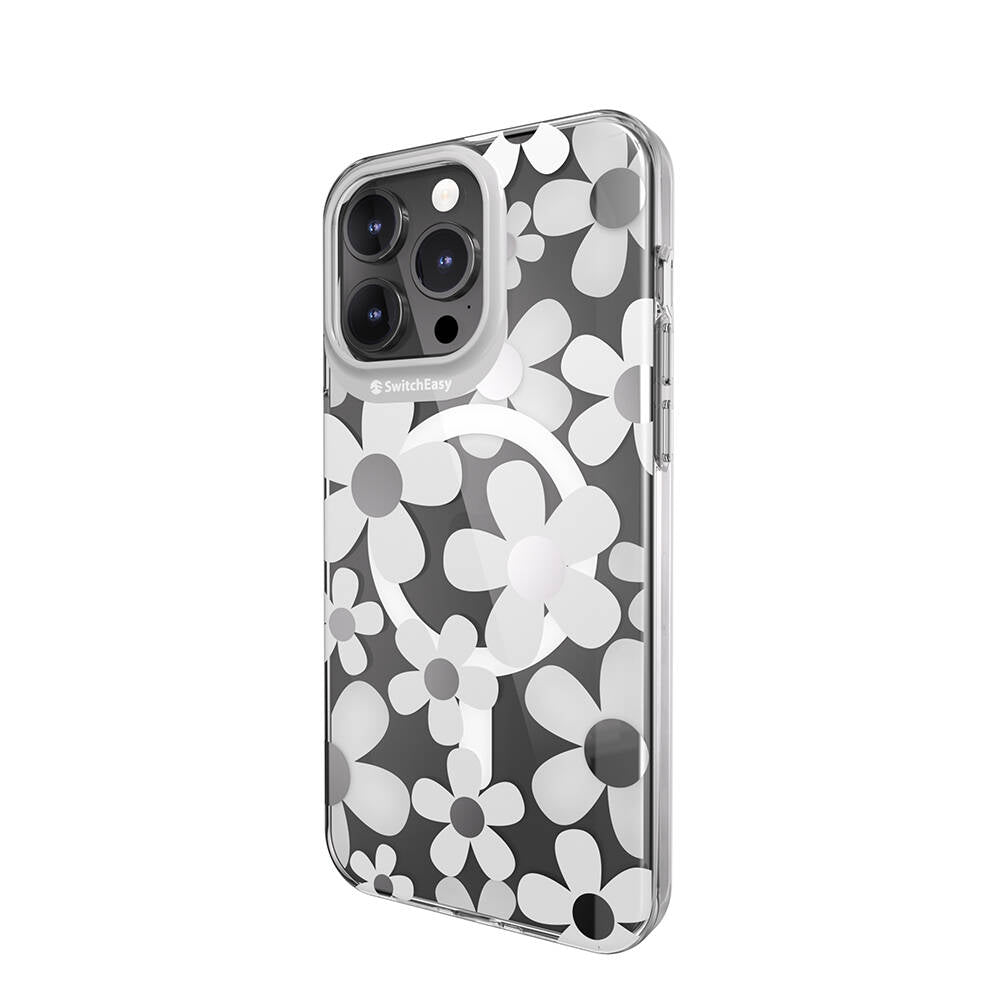 iPhone 15 Pro Max Kılıf M-safe Şarj Özellikli Çift IMD Baskılı Lisanslı Switcheasy Artist-M Fleur Kapak