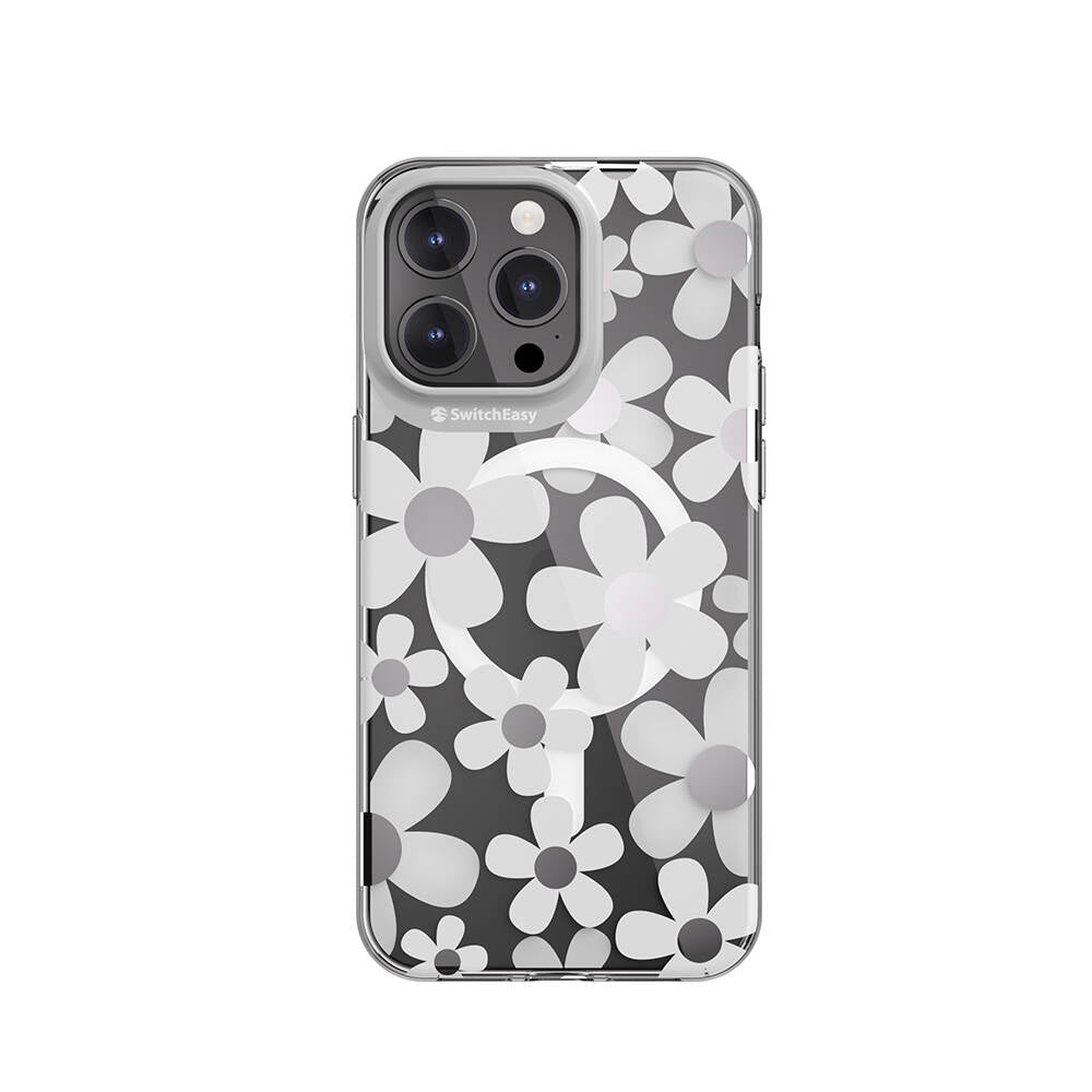 iPhone 15 Pro Max Kılıf M-safe Şarj Özellikli Çift IMD Baskılı Lisanslı Switcheasy Artist-M Fleur Kapak