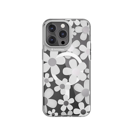 iPhone 15 Pro Max Kılıf M-safe Şarj Özellikli Çift IMD Baskılı Lisanslı Switcheasy Artist-M Fleur Kapak