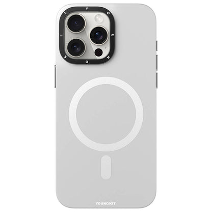 iPhone 15 Pro Max Kılıf M-safe Şarj Özellikli Çizilmeye ve Aşınmaya Dayanıklı Youngkit Velvet Serisi Kapak