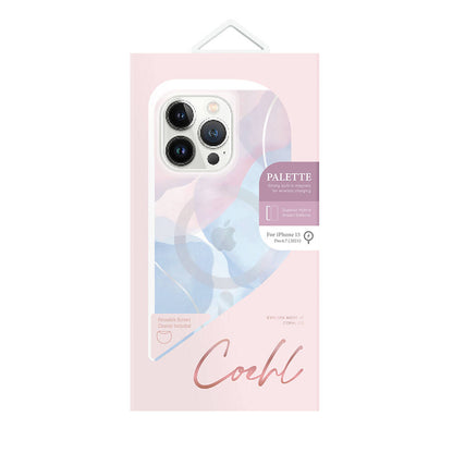 iPhone 15 Pro Max Kılıf M-safe Şarj Özellikli Dalgalı Çizgi Desenli Coehl Palette Kapak