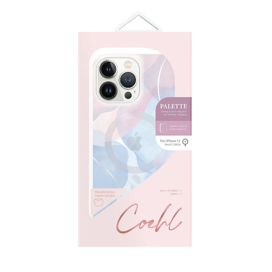 iPhone 15 Pro Max Kılıf M-safe Şarj Özellikli Dalgalı Çizgi Desenli Coehl Palette Kapak