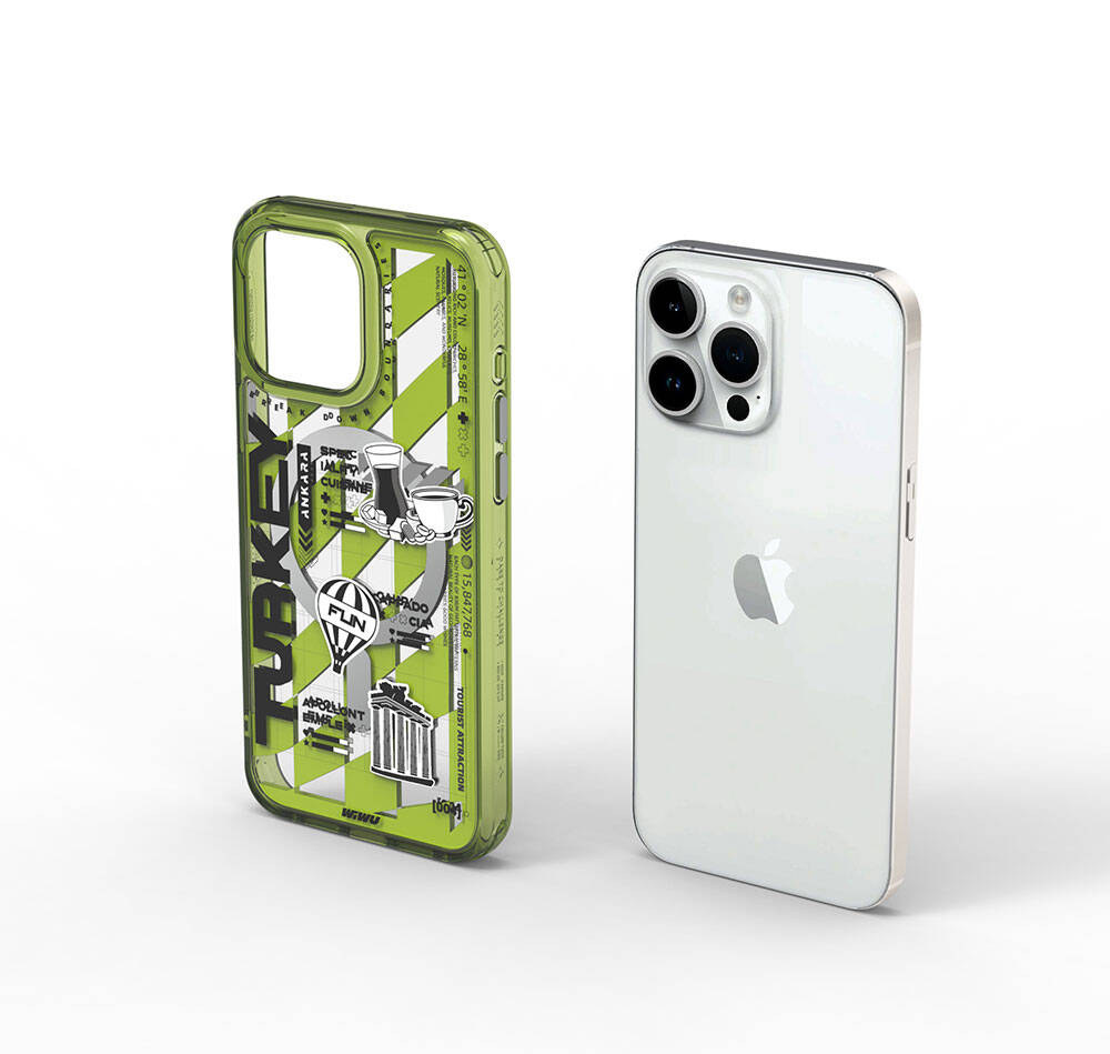 iPhone 15 Pro Max Kılıf M-safe Şarj Özellikli Desenli Wiwu Turkey A Serisi Kapak