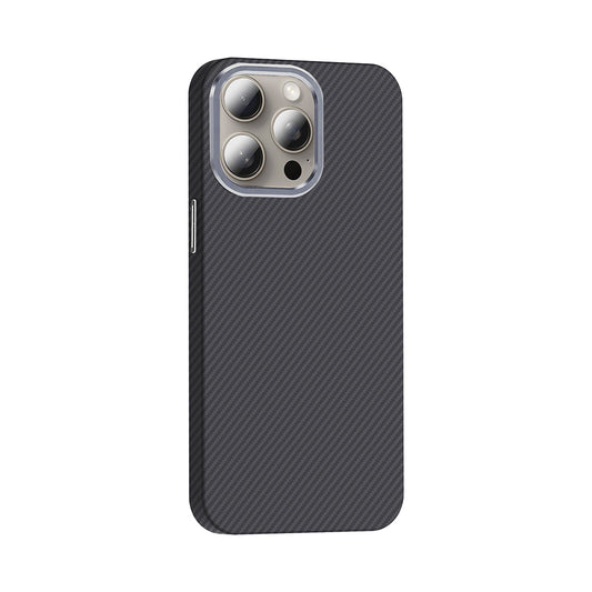 Apple iPhone 15 Pro Max Kılıf M-safe Şarj Özellikli Karbon Fiber Görünümlü Zore Gros Kapak