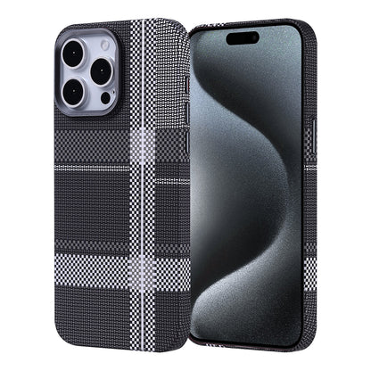 Apple iPhone 15 Pro Max Kılıf M-safe Şarj Özellikli Karbon Fiber Görünümlü Zore Nekst Kapak