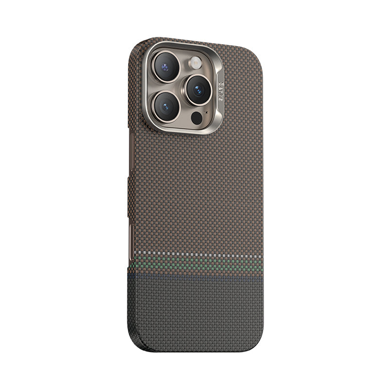 iPhone 15 Pro Max Kılıf M-safe Şarj Özellikli Karbon Fiber Tasarımlı Benks Prestige ArmorAir Kevlar Kapak