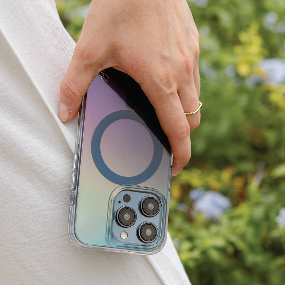 iPhone 15 Pro Max Kılıf M-safe Şarj Özellikli Mistik Mor Renkli Coehl Dazze Kapak