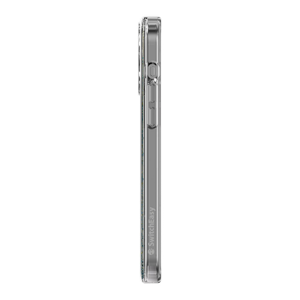 iPhone 15 Pro Max Kılıf M-safe Şarj Özellikli Parlayan Simli Şeffaf Lisanslı Switcheasy Starfield-M Kapak