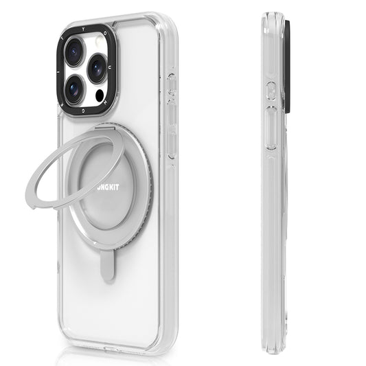 iPhone 15 Pro Max Kılıf M-safe Şarj Özellikli Parmak Ring Standlı Youngkit Pivot Serisi Kapak