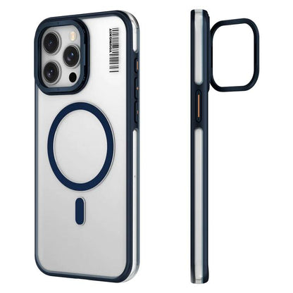 iPhone 15 Pro Max Kılıf M-safe Şarj Özellikli Sararma Önleyici Youngkit Crystal Grid Kapak