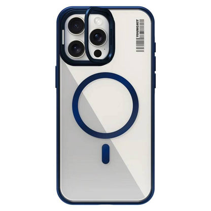 iPhone 15 Pro Max Kılıf M-safe Şarj Özellikli Sararma Önleyici Youngkit Crystal Grid Kapak