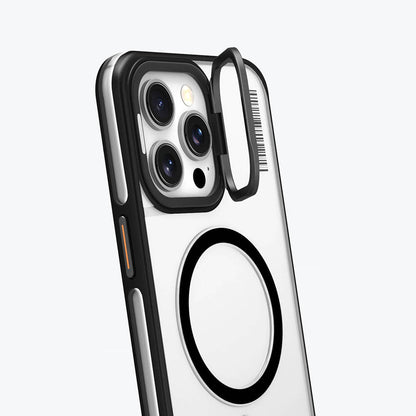 iPhone 15 Pro Max Kılıf M-safe Şarj Özellikli Sararma Önleyici Youngkit Crystal Grid Kapak