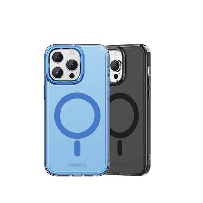 iPhone 15 Pro Max Kılıf M-safe Şarj Özellikli Saydam Arka Yüzey Recci Crystal Color Serisi Kapak