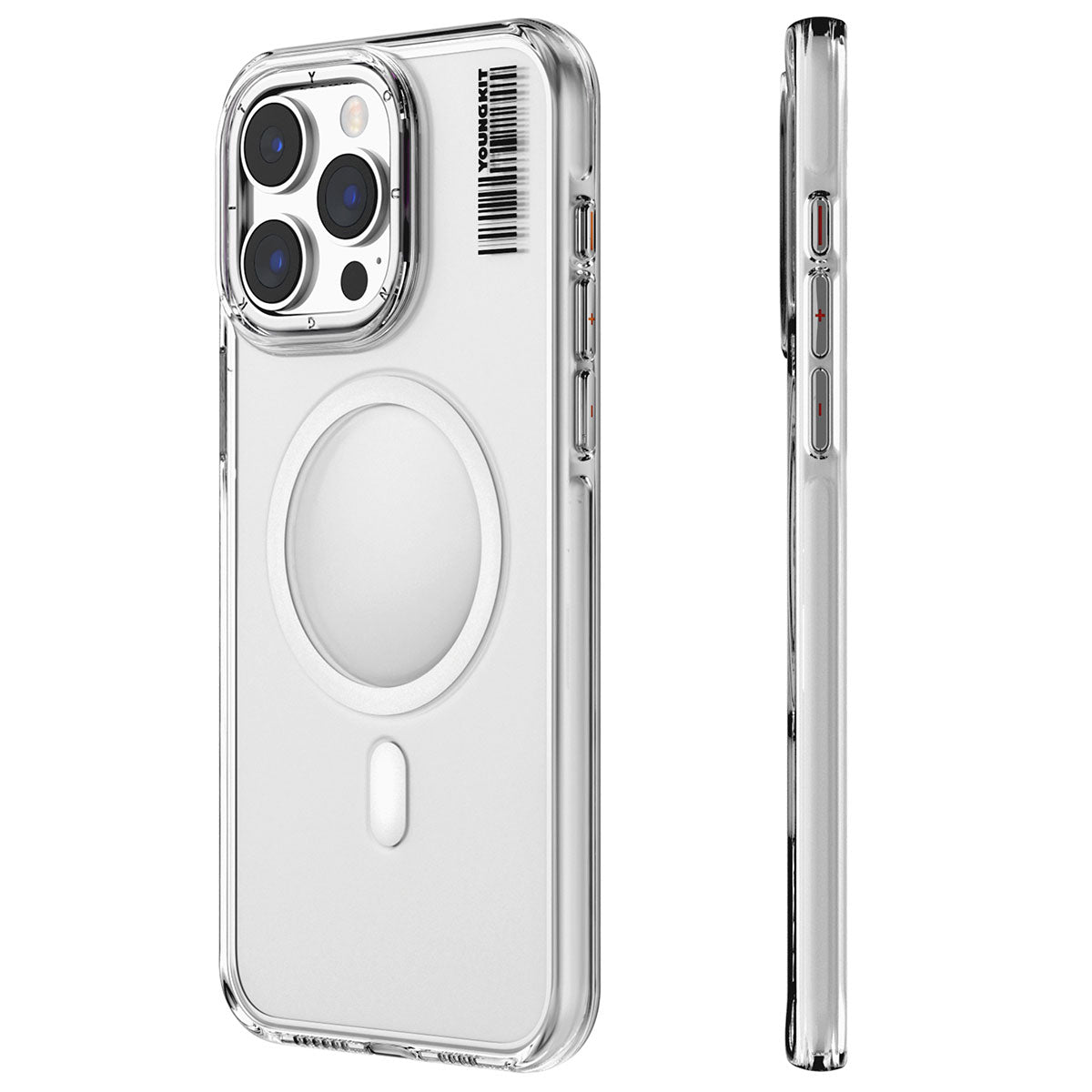 iPhone 15 Pro Max Kılıf M-safe Şarj Özellikli Şeffaf Youngkit Crystal Shield Serisi Kapak