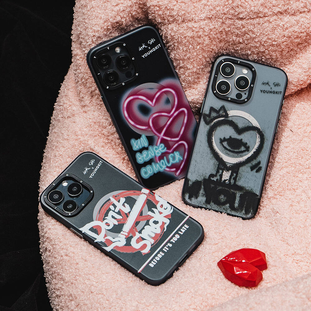 iPhone 15 Pro Max Kılıf M-safe Şarj Özellikli Shu Tasarımlı Youngkit City Serisi Kapak