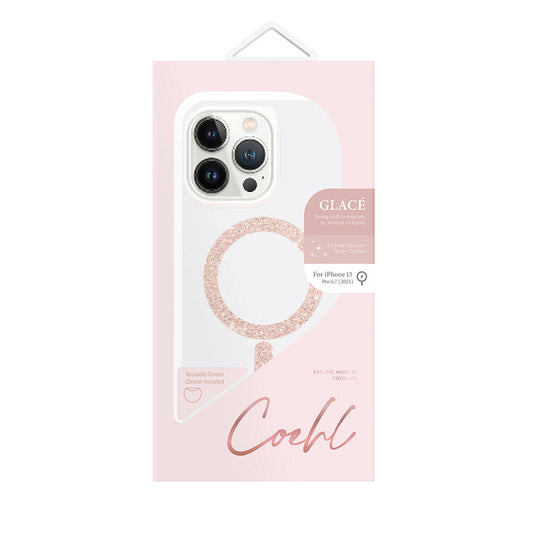 iPhone 15 Pro Max Kılıf M-safe Şarj Özellikli Simli Magnetik Coehl Glace Kapak