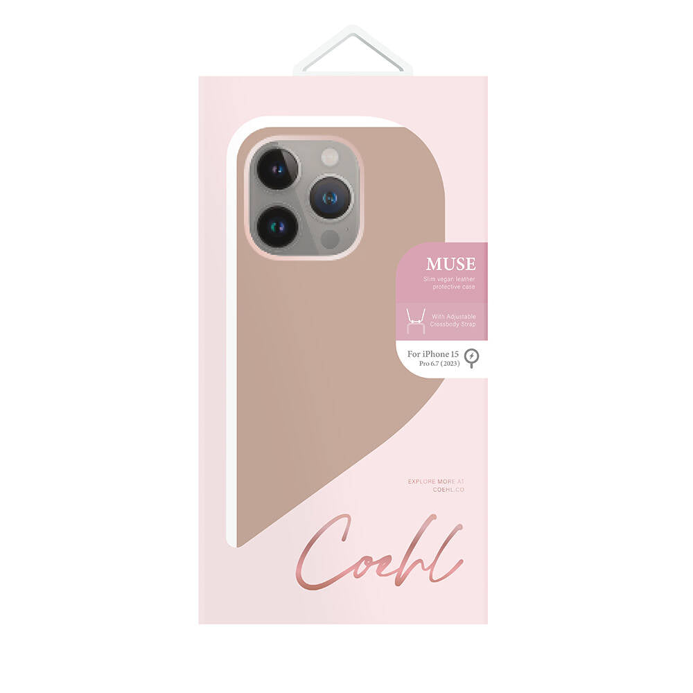 iPhone 15 Pro Max Kılıf M-safe Şarj Özellikli Soft Arka Yüzey Askı İpli Coehl Muse Kapak
