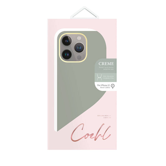 iPhone 15 Pro Max Kılıf M-safe Şarj Özellikli Soft Pürüzsüz Yüzey Askı İpli Coehl Creme Kapak