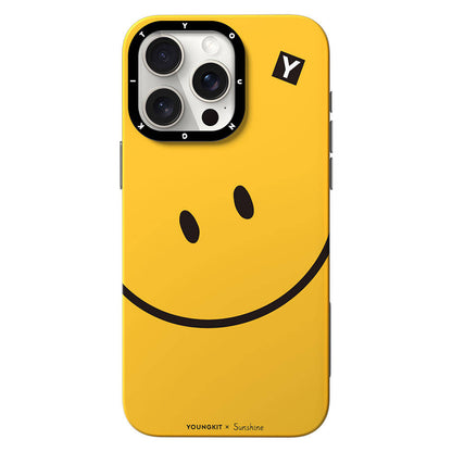 iPhone 15 Pro Max Kılıf M-safe Şarj Özellikli Sunshine Tasarımlı Youngkit Daily Happy Serisi Kapak
