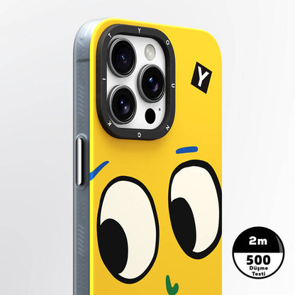 iPhone 15 Pro Max Kılıf M-safe Şarj Özellikli Sunshine Tasarımlı Youngkit Daily Happy Serisi Kapak