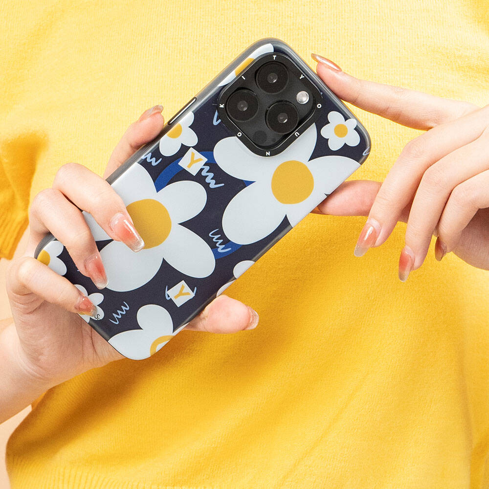 iPhone 15 Pro Max Kılıf M-safe Şarj Özellikli Sunshine Tasarımlı Youngkit Spring Breeze Serisi Kapak