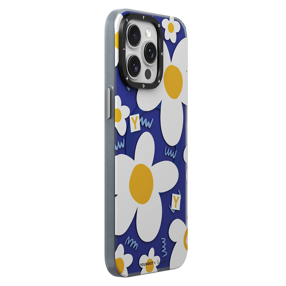 iPhone 15 Pro Max Kılıf M-safe Şarj Özellikli Sunshine Tasarımlı Youngkit Spring Breeze Serisi Kapak