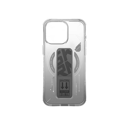 iPhone 15 Pro Max Kılıf M-safe Şarj Özellikli Teknoloji Desenli Standlı Skinarma Helio Kapak