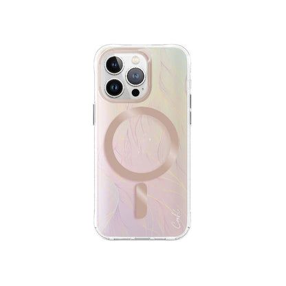 iPhone 15 Pro Max Kılıf M-safe Şarj Özellikli Yaprak Desenli Coehl Willow Kapak