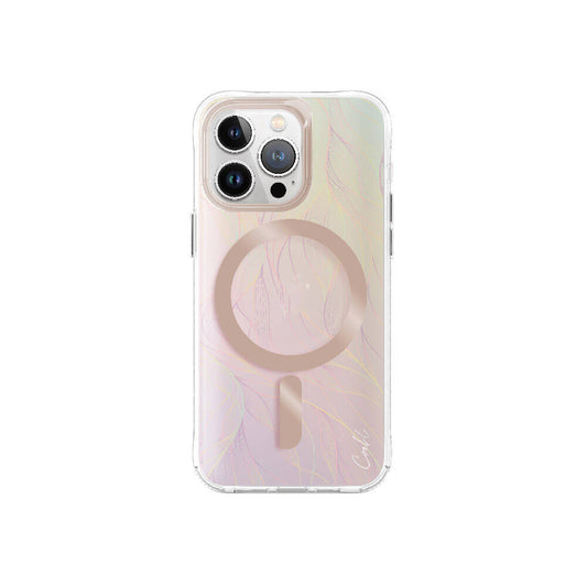 iPhone 15 Pro Max Kılıf M-safe Şarj Özellikli Yaprak Desenli Coehl Willow Kapak