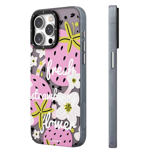 iPhone 15 Pro Max Kılıf M-safe Şarj Özellikli Yaz Meyvesi Desenli Youngkit Fruity Flavour Serisi Kapak