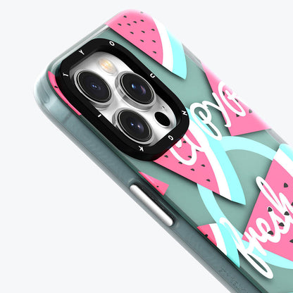iPhone 15 Pro Max Kılıf M-safe Şarj Özellikli Yaz Meyvesi Desenli Youngkit Fruity Flavour Serisi Kapak