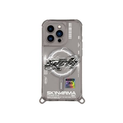 iPhone 15 Pro Max Kılıf M-safe Şarj Özellikli Yazı Desenli SkinArma Bolt Kapak