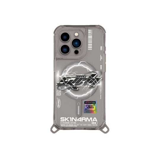iPhone 15 Pro Max Kılıf M-safe Şarj Özellikli Yazı Desenli SkinArma Bolt Kapak