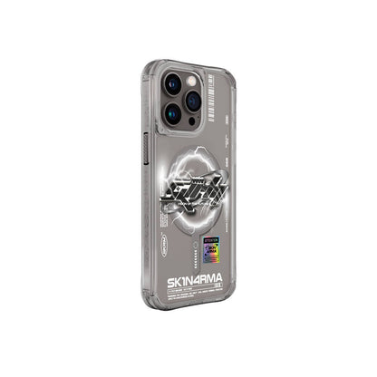 iPhone 15 Pro Max Kılıf M-safe Şarj Özellikli Yazı Desenli SkinArma Bolt Kapak