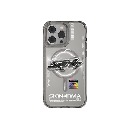 iPhone 15 Pro Max Kılıf M-safe Şarj Özellikli Yazı Desenli SkinArma Bolt Kapak