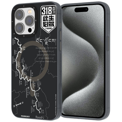 iPhone 15 Pro Max Kılıf M-safe Şarj Özellikli Youngkit 318 Road Serisi Kapak