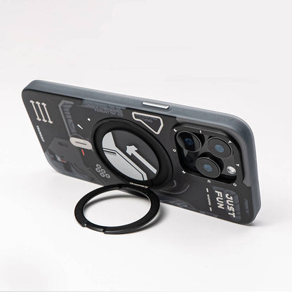 iPhone 15 Pro Max Kılıf M-safe Şarj Özellikli Youngkit 360° Standlı Starship Serisi Kapak