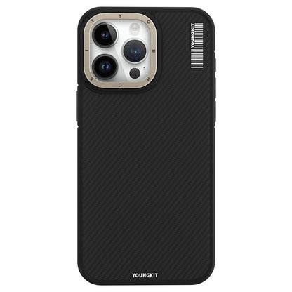 iPhone 15 Pro Max Kılıf M-safe Şarj Özellikli YoungKit 600D Kevlar Kapak