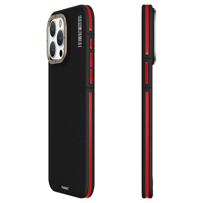 iPhone 15 Pro Max Kılıf M-safe Şarj Özellikli YoungKit 600D Kevlar Kapak