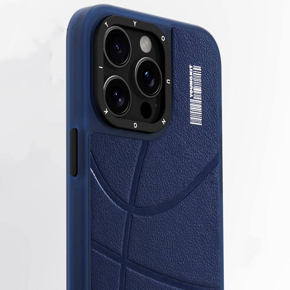 iPhone 15 Pro Max Kılıf M-safe Şarj Özellikli Youngkit Backboard Serisi Leather Kapak
