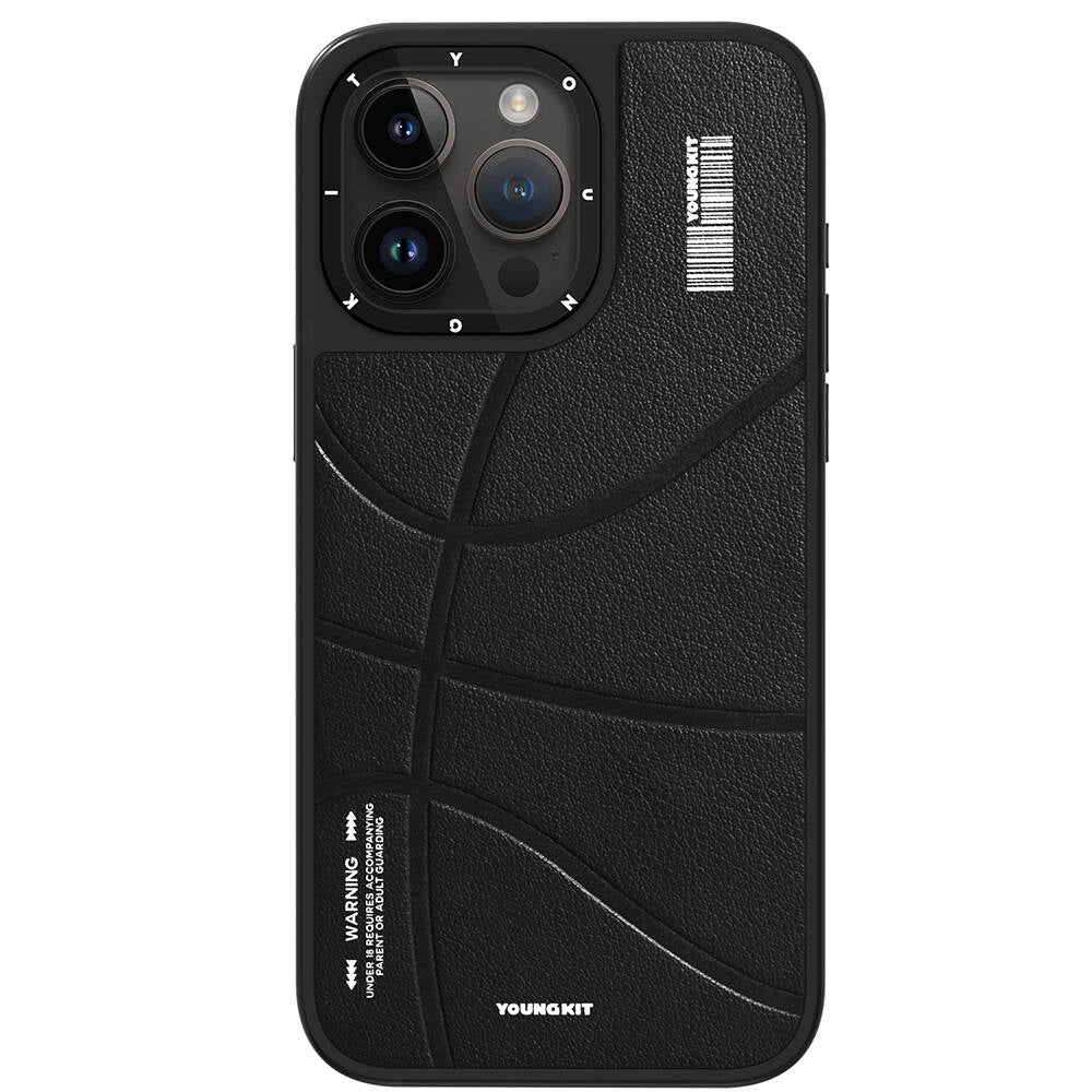 iPhone 15 Pro Max Kılıf M-safe Şarj Özellikli Youngkit Backboard Serisi Leather Kapak