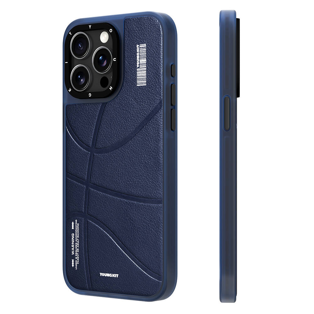 iPhone 15 Pro Max Kılıf M-safe Şarj Özellikli Youngkit Backboard Serisi Leather Kapak