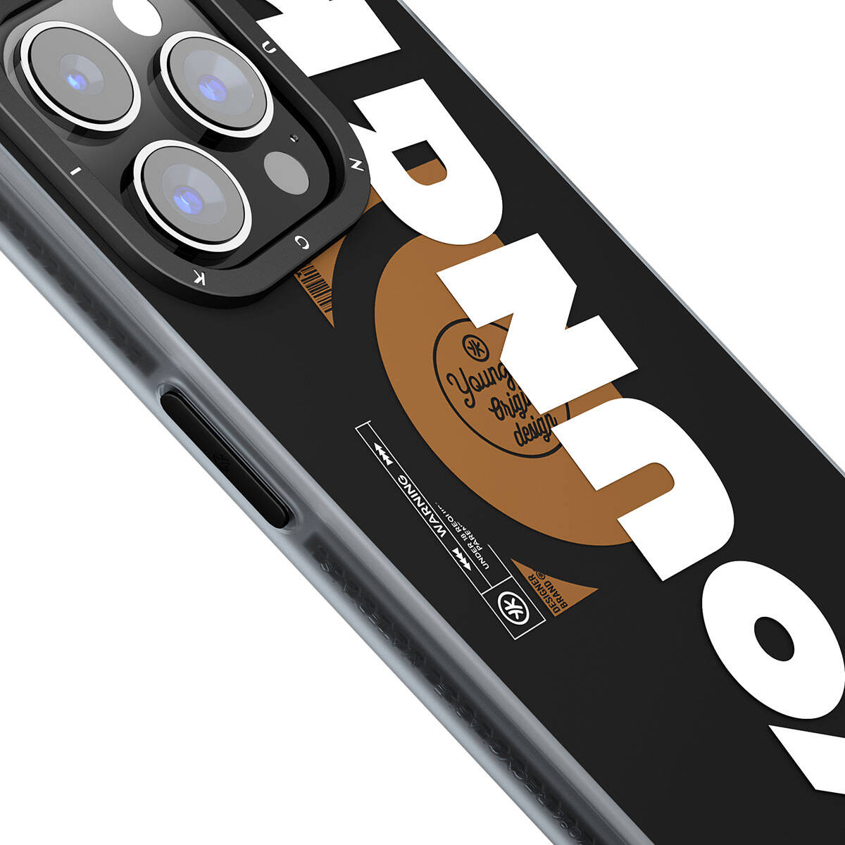 iPhone 15 Pro Max Kılıf M-safe Şarj Özellikli Youngkit Binfen Serisi Yazı Temalı Kapak