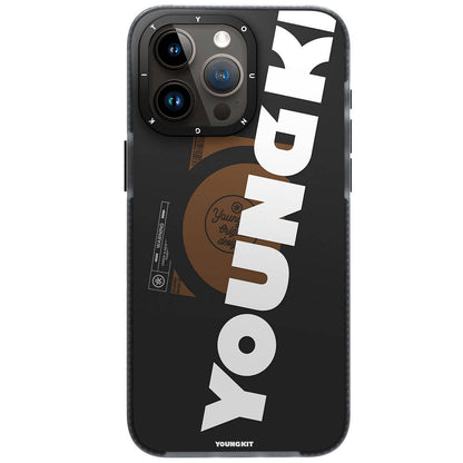 iPhone 15 Pro Max Kılıf M-safe Şarj Özellikli Youngkit Binfen Serisi Yazı Temalı Kapak